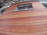 Elewacja drewniana z drewna Garapa. Realizacja w Zielonej Górze. Zdjęcie nr: 24