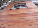 Elewacja drewniana z drewna Garapa. Realizacja w Zielonej Górze. Zdjęcie nr: 16