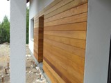 Taras drewniany i elewacja drewniana. Realizacja w Nowym Kieielinie. Zdjęcie nr: 20