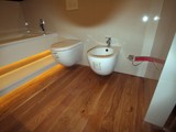 Realizacja łazienki z drewna Dąb szczotkowany, olejowany. Zdjęcie nr: 7