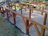 Barierki drewniane i taras drewniany. Realizacja w Cigacicach. Zdjęcie nr: 96