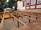 Barierki drewniane i taras drewniany. Realizacja w Cigacicach. Zdjęcie nr: 81