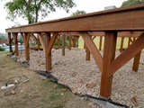 Barierki drewniane i taras drewniany. Realizacja w Cigacicach. Zdjęcie nr: 74