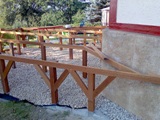 Barierki drewniane i taras drewniany. Realizacja w Cigacicach. Zdjęcie nr: 106
