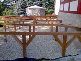 Barierki drewniane i taras drewniany. Realizacja w Cigacicach. Zdjęcie nr: 105