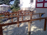 Barierki drewniane i taras drewniany. Realizacja w Cigacicach. Zdjęcie nr: 101
