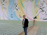 Realizacja parkietów w sali gimnastycznej w Winnicy na Ukrainie. Zdjęcie nr: 17