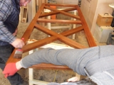 Barierki drewniane do tarasu. Produkcja na stolarni w Zielonej Górze. Zdjęcie nr: 49