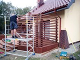 Taras drewniany, balkon i przepierzenia. Realizacja w Starym Kurowie. Zdjęcie nr: 5